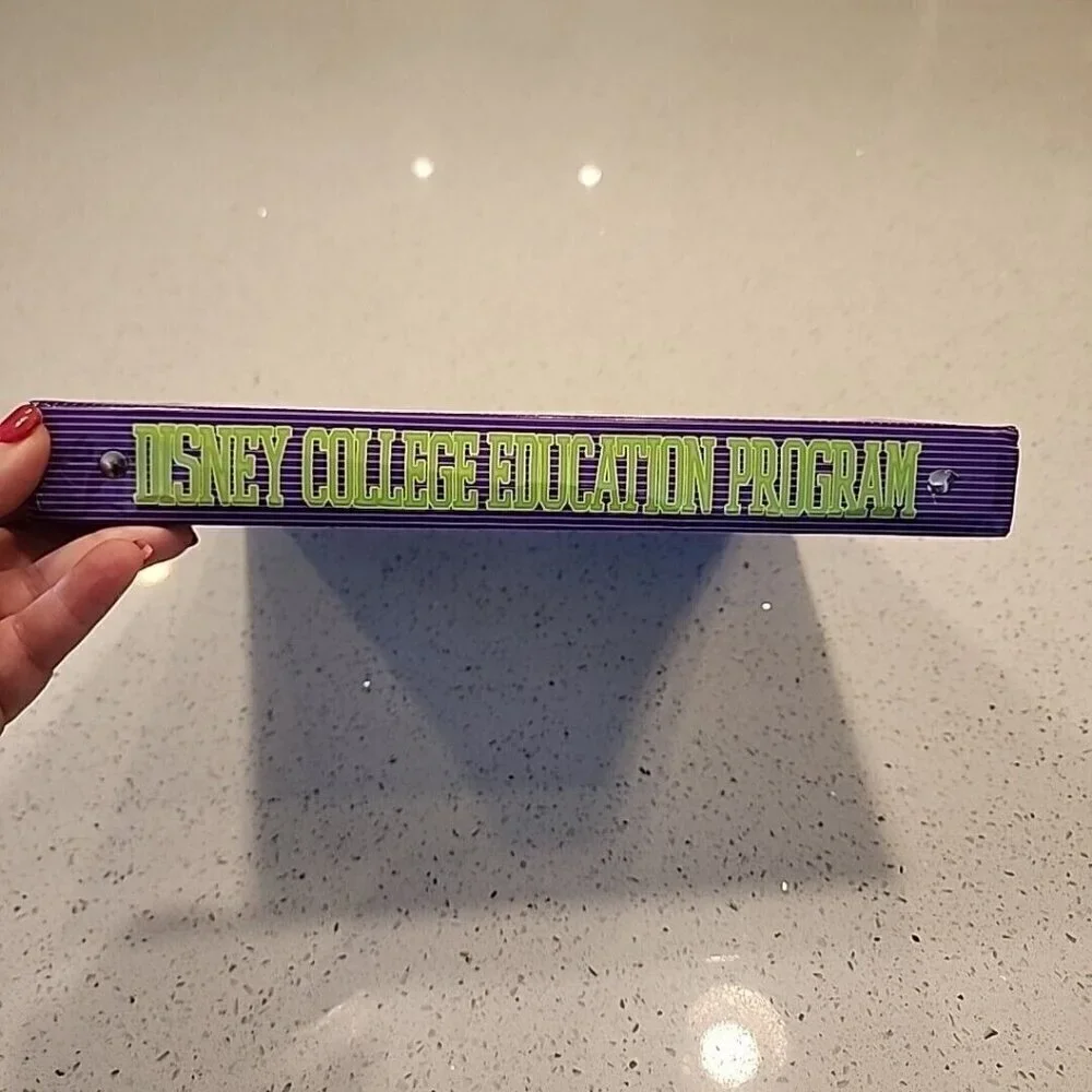 Walt Disney College Education purple Folder Binder Empty Mickey Mouse Logo